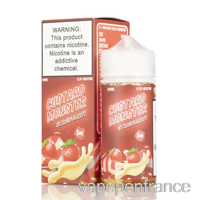 Fraise - Crème Anglaise Monstre - 100 Ml 3 Mg Stylo Vape